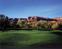 The Redlands Mesa golf course takes advantage of its unusual terrain.