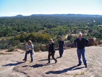 The top of Enchanted Rock State Natural Area provides a grand view of the Texas Hill Country.