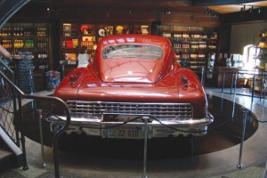 A Tucker automobile is on display at the Francis Ford Coppola Winery.