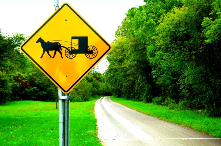 Even the sign posts are unique in Holmes County.