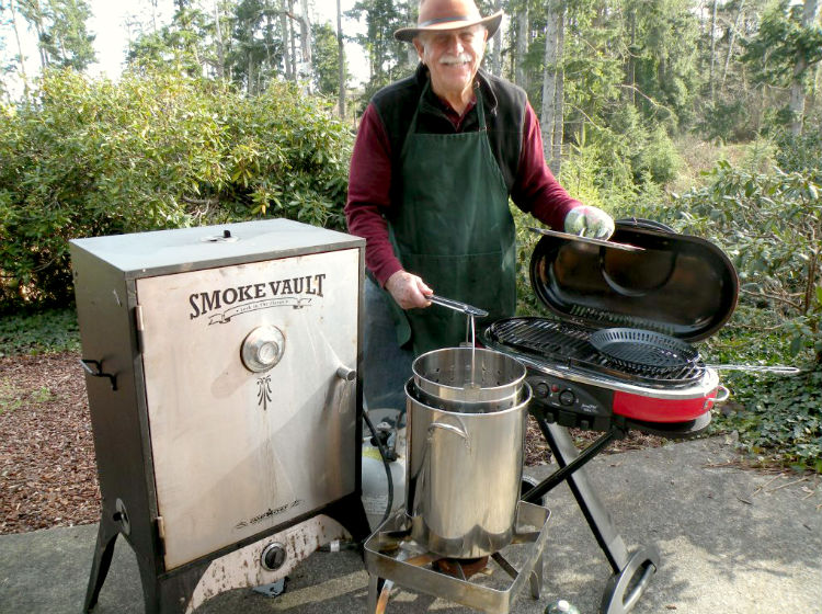 Bringing along some BBQ gear that you can operate in the open air (that come in a lot of different shapes and sizes) is a key way to easily prepare meals, especially fish, on the road.