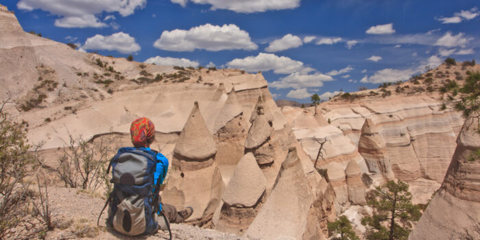 camping and hiking Tent Rocks National Monument