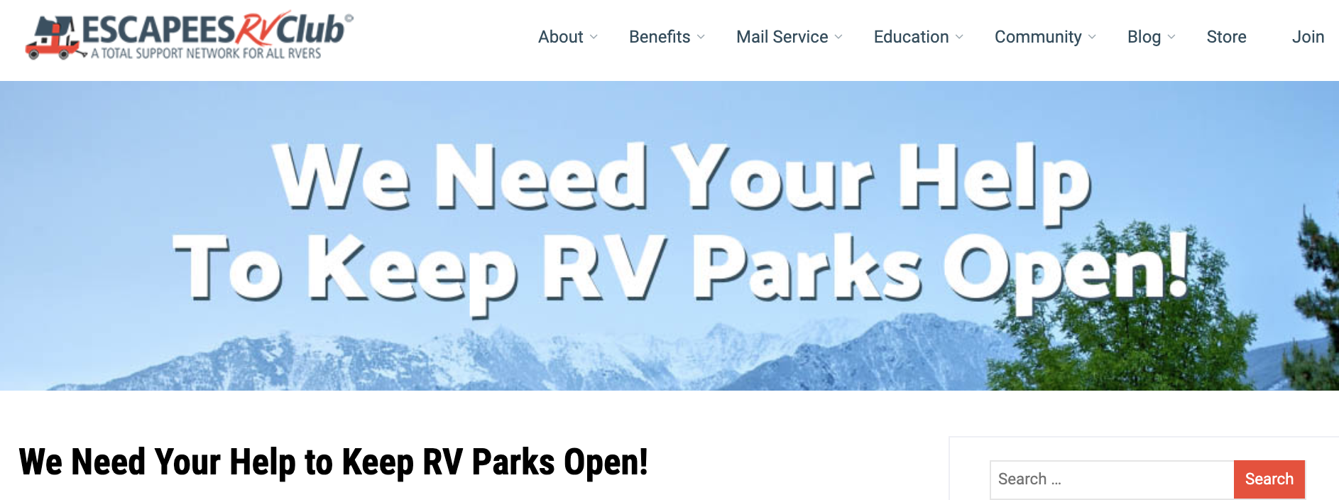 keep RV parks open