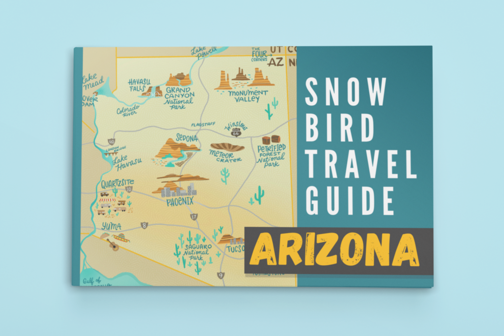 snow bird travel guide arizona cover art