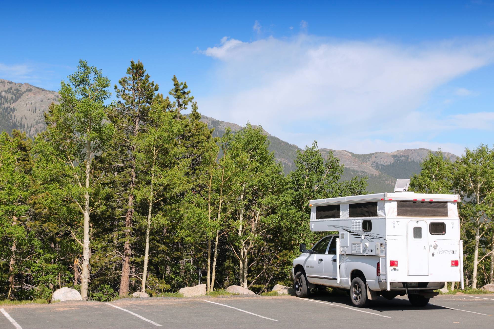 truck camper RV camping in Colorado
