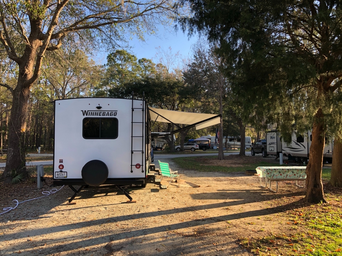 RV campsite at James Island County Park
