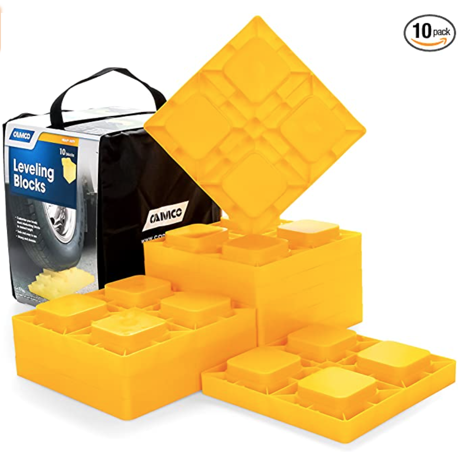 The product image from Amazon for leveling blocks. One of the must haves for full time RV living. 