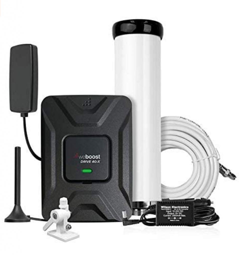 The product image from Amazon for the WeBoost Cell Signal Booster. 