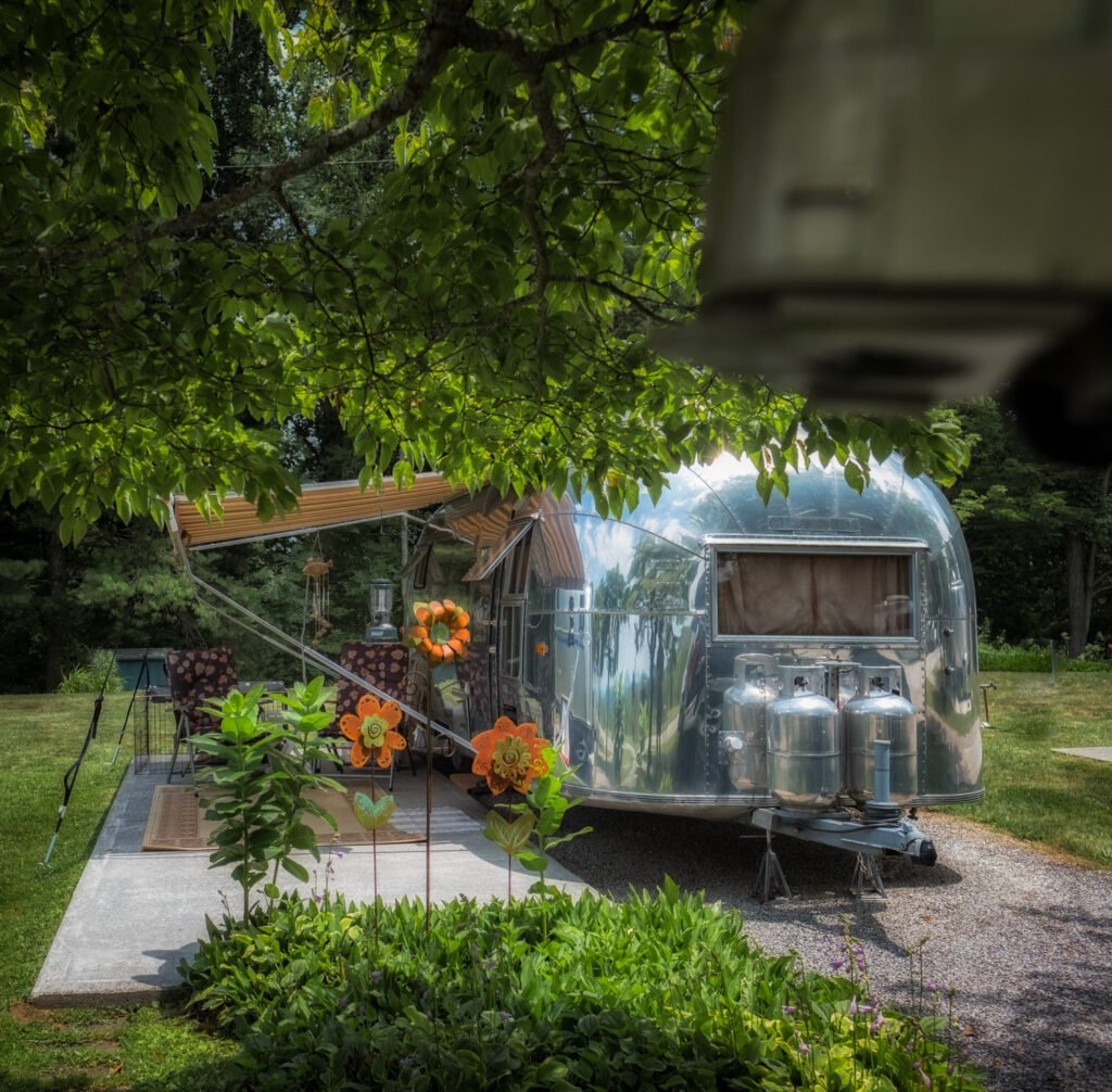 Airstream in campground - Airstream campgrounds and RV parks