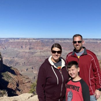 The Hinton Family at the Grand Canyon.