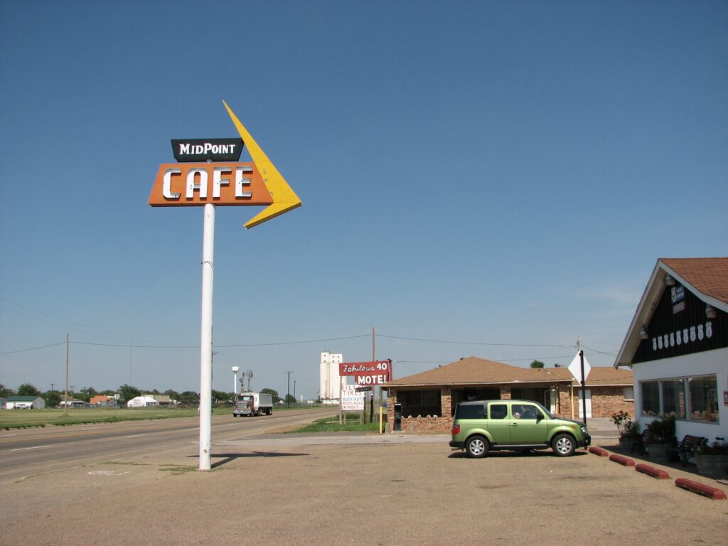Midpoint Cafe in Texas - one of the popular Route 66 diners