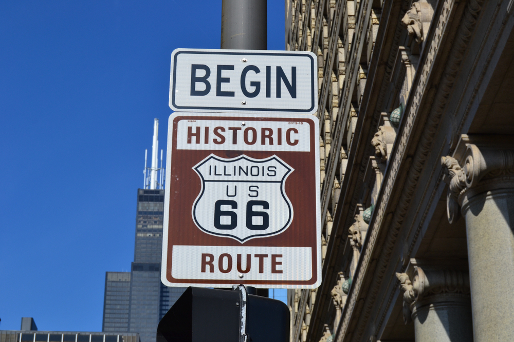 Downtown Chicago Route 66 sign