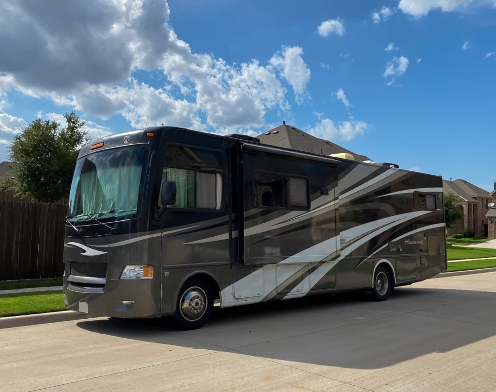 used RV for sale in driveway