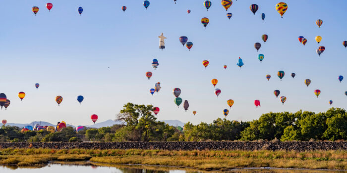 balloons over Albuquerque RV campgrounds