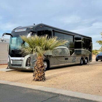 motorhome at one of the highest rated RV resorts in Phoenix