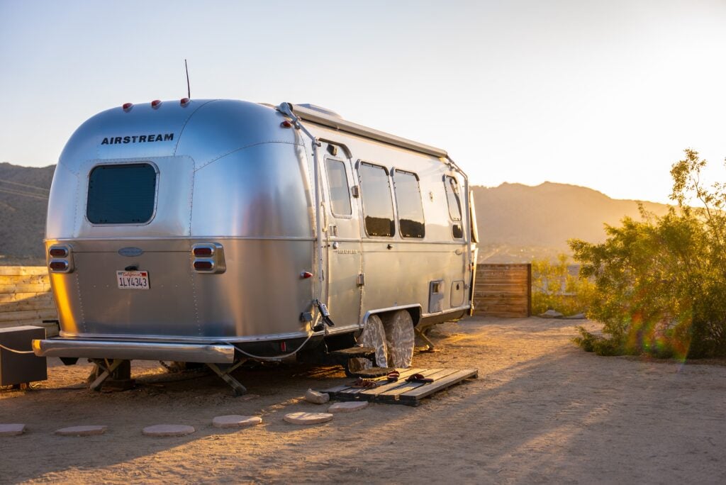 Airstream in campsite - feature photo for Where Can I Park My RV Long-Term