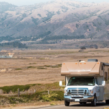National Vehicle Homepage image of RV on scenic highway
