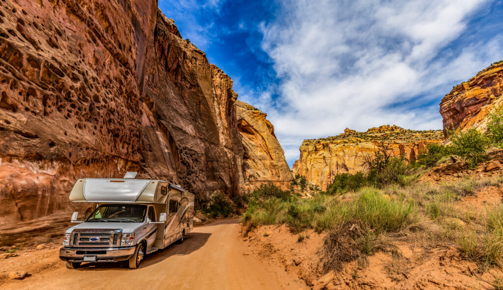 RV at Capitol Reef in Utah on national park fee free days