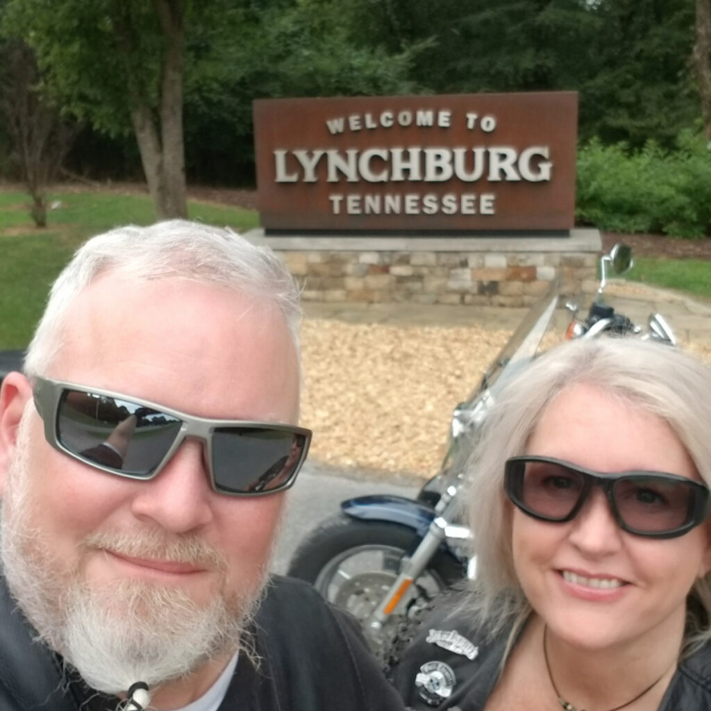 Will and Lucinda on one of their many rides around the United States. Authors of 'RVing with Motorcycles'.