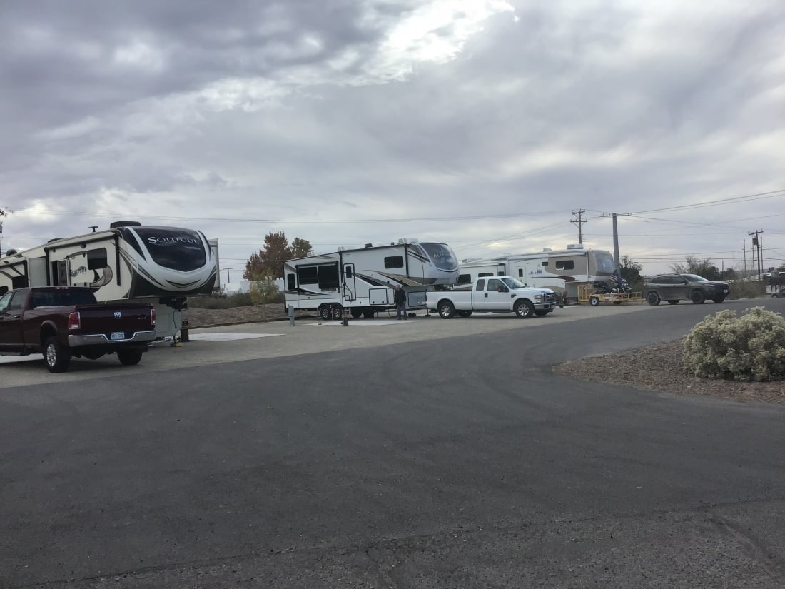 RVs at the Elks Lodge in Las Cruces, NM