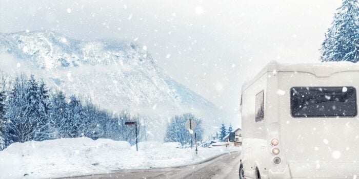 RV in the winter - feature photo for The Time To Avoid the Rush, the Time to Buy or Sell Your RV is NOW!