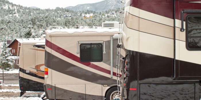 winter RVing - feature image for How To Thaw Frozen RV Tanks