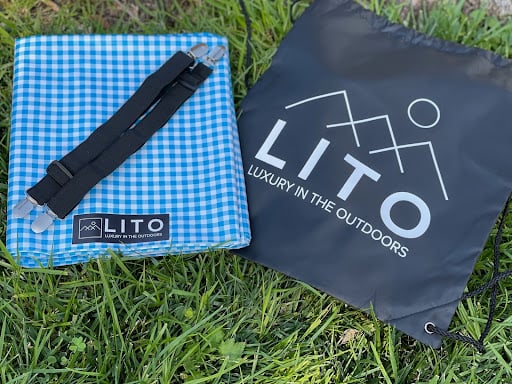 photo of the LITO tablecloth packaging