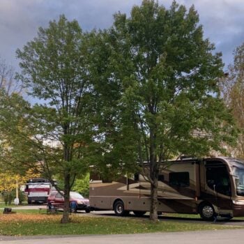 motorhome at a top rated New York State campground