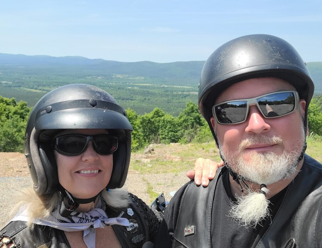 Author and husband Will, creators of the Direction Wide Open RV & Motorcycle Rally