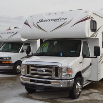 RVs at dealership with RV financing preapproval