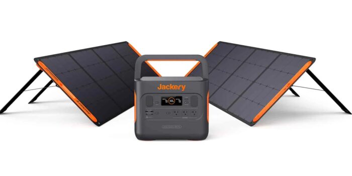 Jackery Explorer 2000 Pro with solar panels