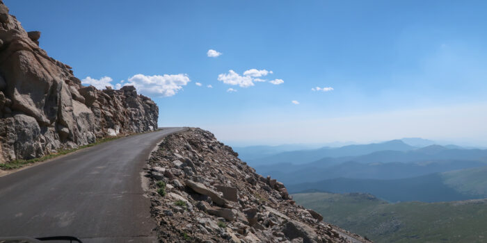 point of view from a high elevation on the mount evans scenic byway