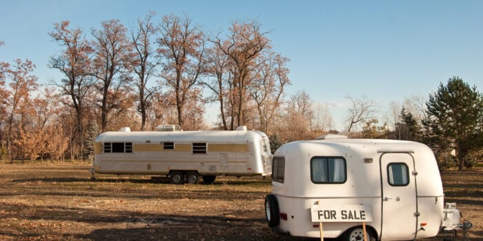 RV for sale sign - feature image for sell your RV article