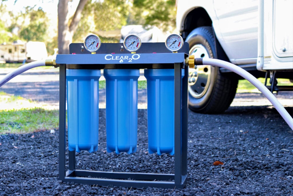 The Clear2o 3-canister water filtration system