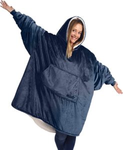 woman wearing Comfy wearable blanket