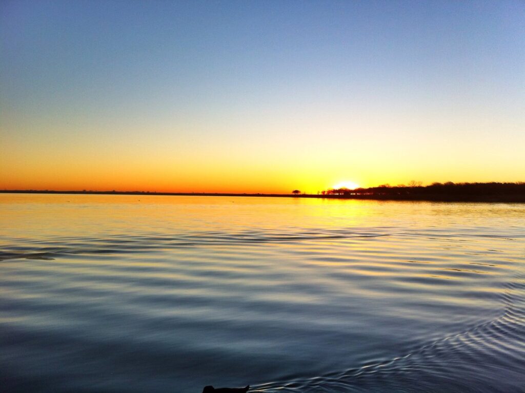 Sunrise over Lewisville Lake