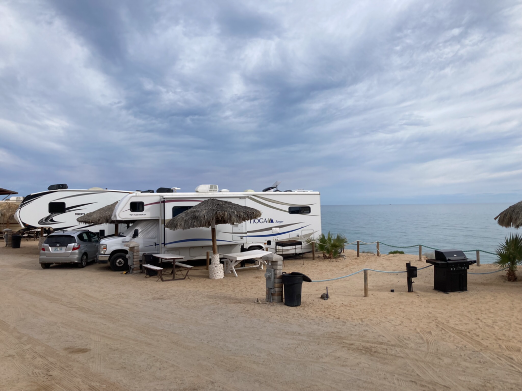 Baja California beachfront camping with hookups. (Image: Villa Marina RV Park)