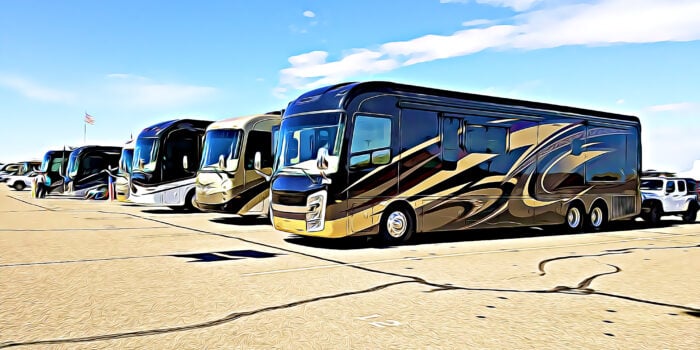luxury motorhome, feature image for RV investment