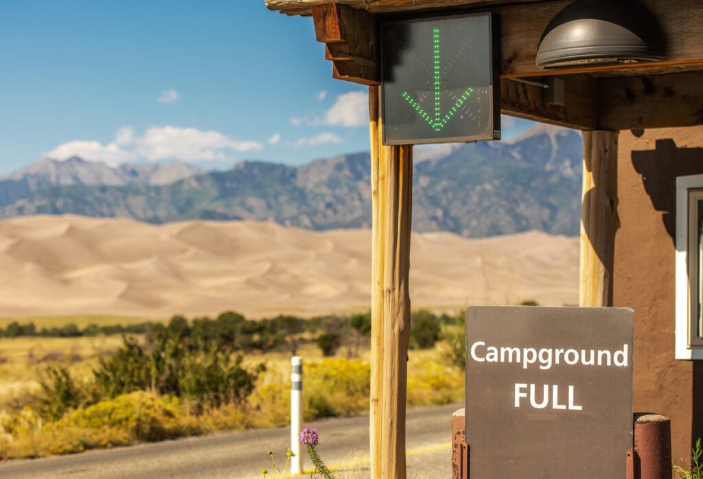campground full sign 
