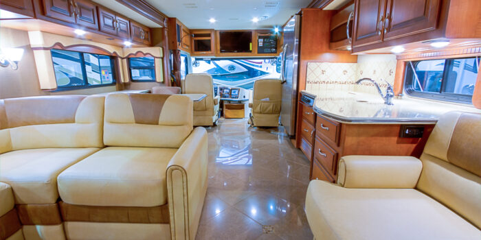 RV interior - feature image for decluttering RVs