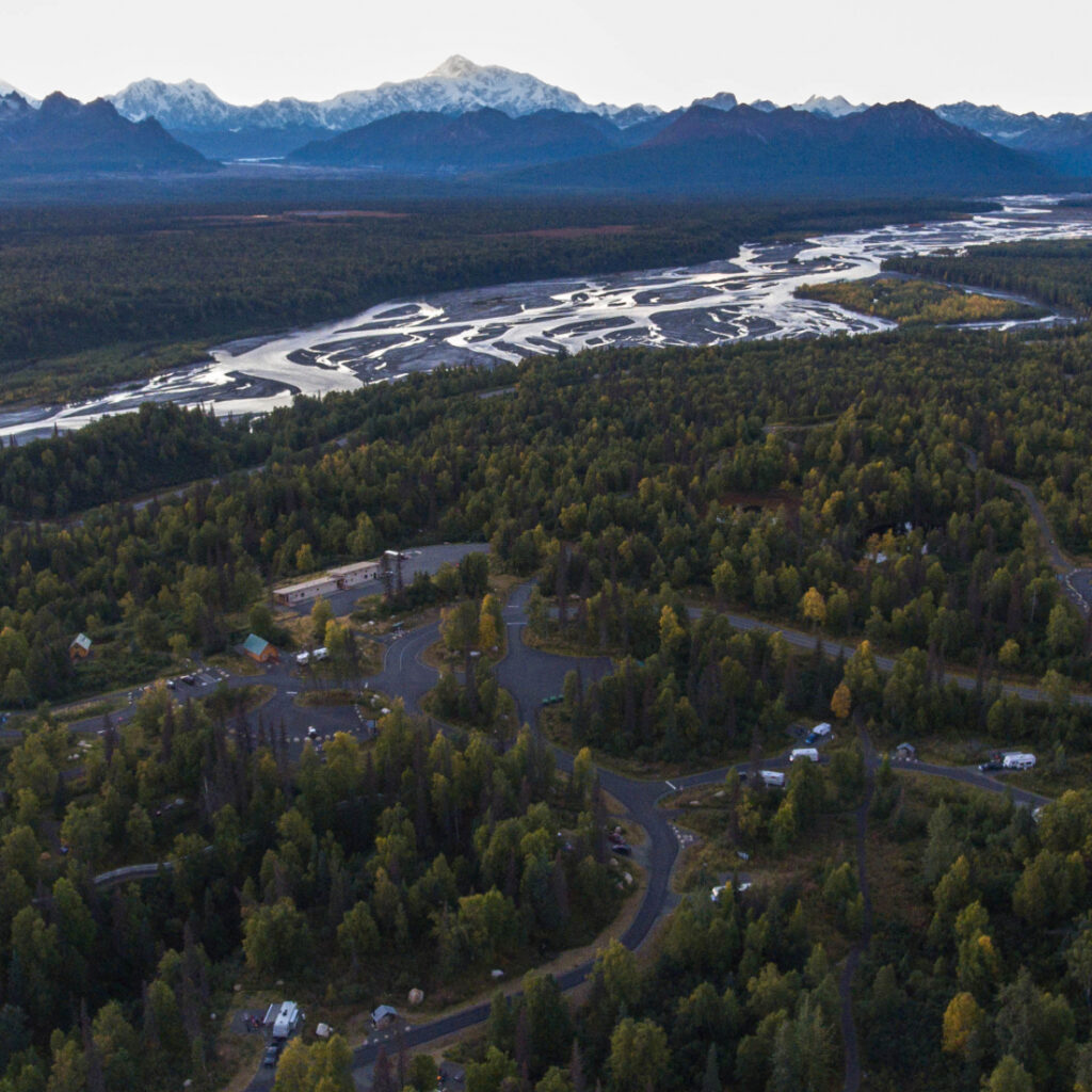 Alaska aerial view of park