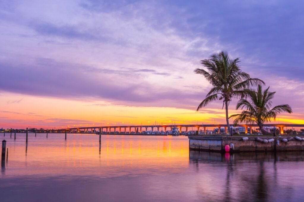 Sunset in Stuart, Florida. (Image: Shutterstock)
