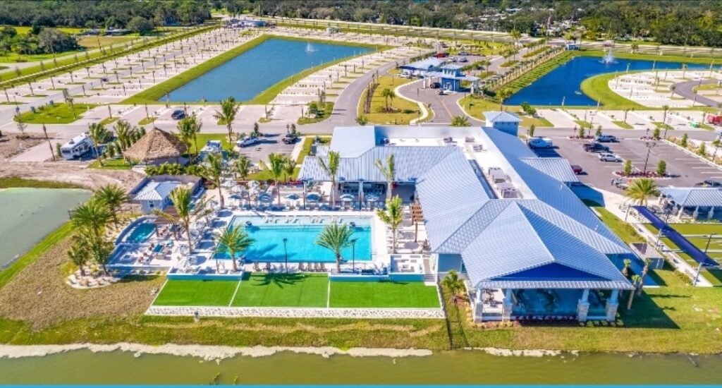 The Surf RV Resort overhead view. (Imagew: @OliviaSRZ, RV LIFE Campgrounds)