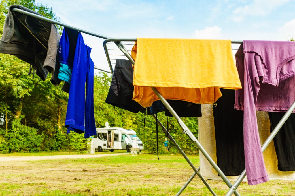 RV laundry at campsite