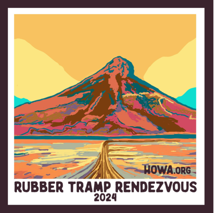 2024 Home on Wheels Alliance Rubber Tramp Rendezvous event logo.