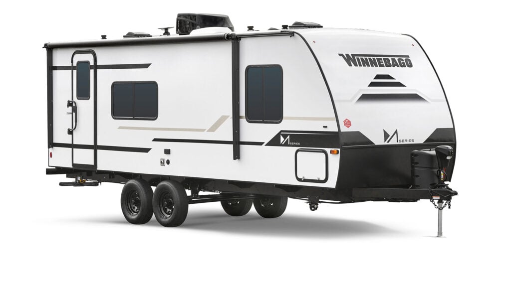 Winnebago M-Series lightweight travel trailers exterior. photo: Winnebago