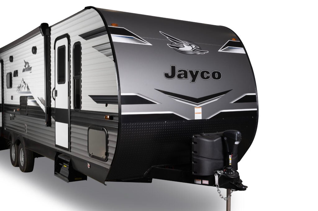 Jayco Jay Flight lightweight travel trailer exterior.
photo: Jayco