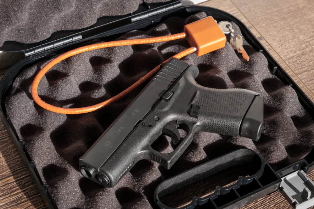 Handgun case with lock. (Image copyright RV LIFE)